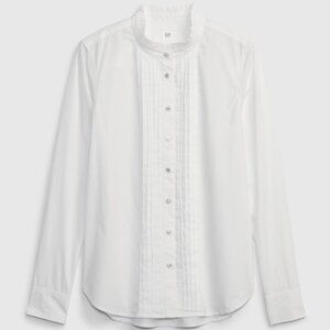 Cotton Jewel Pintuck Shirt